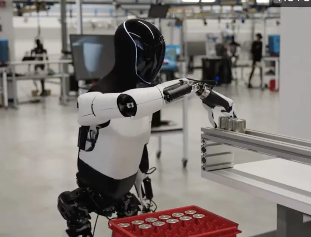 Tesla Optimus Humanoid Robots in the Workplace